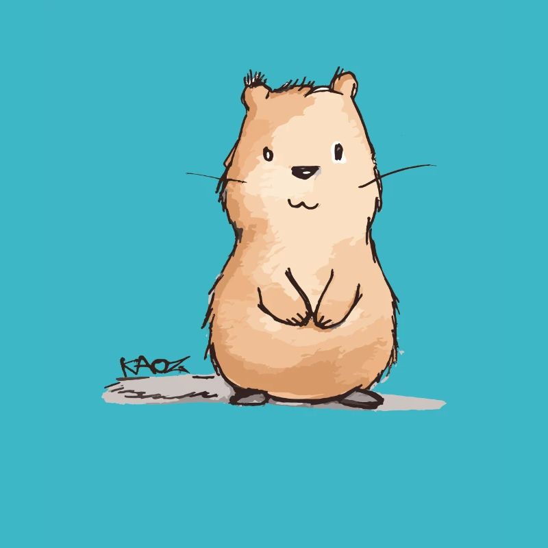 Cute chubby beaver