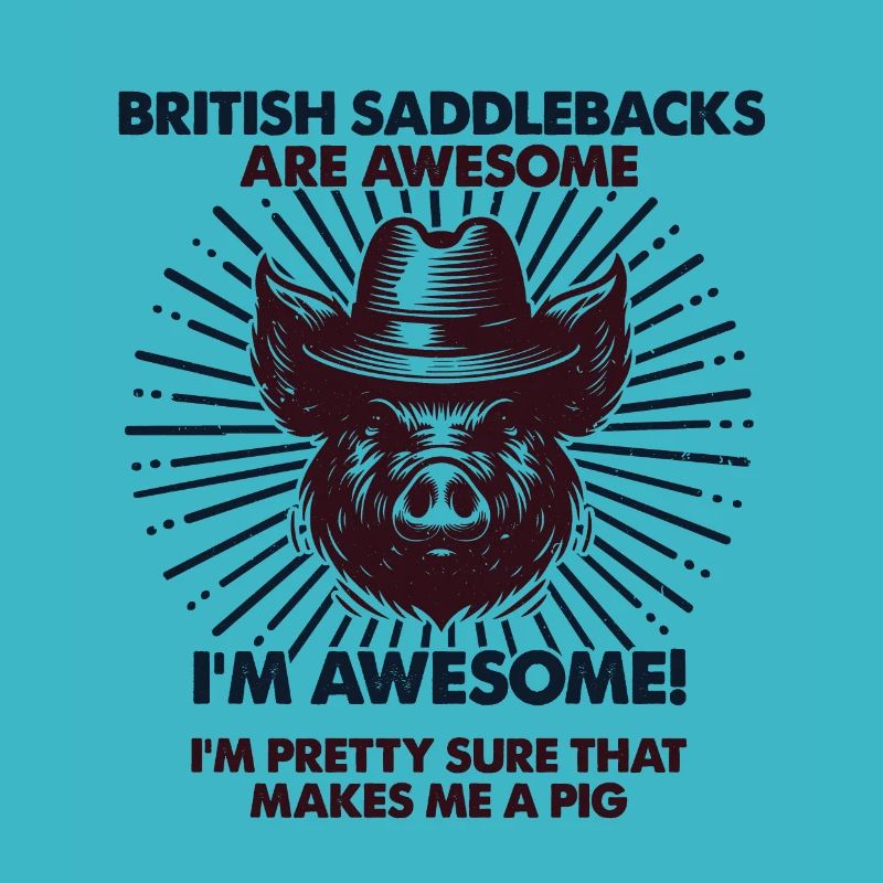 Cochon papa maman - fermier britannique Saddleback