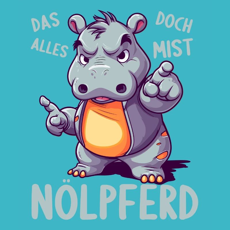 Hippo Hippo Complain Complainer Nölpferd