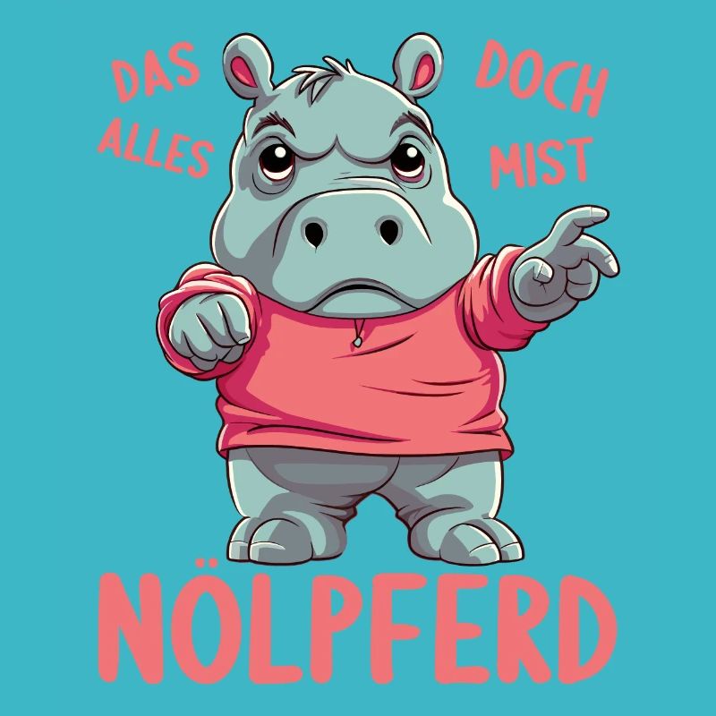 Hippo Hippo Complain Complainer Nölpferd
