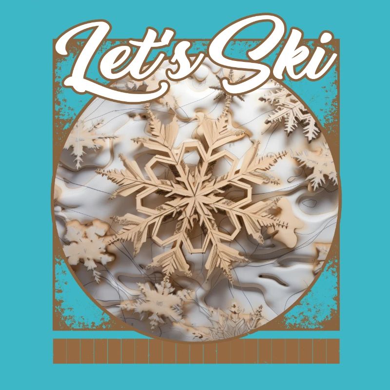 Let’s Ski Snowflake Ski Maps Micro Mountain