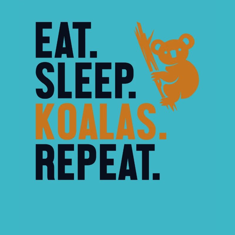 Manger Dormir Koalas Répéter Koalabear Eucalyptus