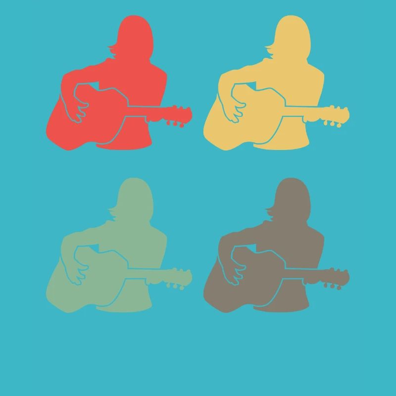 Ensemble coloré de guitaristes cadeaux