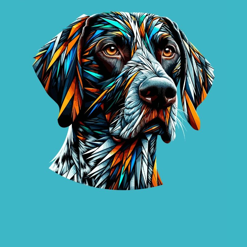 Polygon Art Deutsch Kurzhaar Vorstehhund GSP