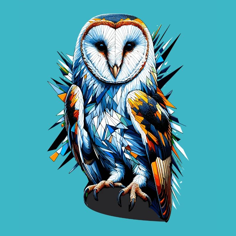 Polygon Art Barn Owl Owls