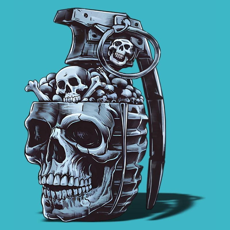 Conception de grenade squelette