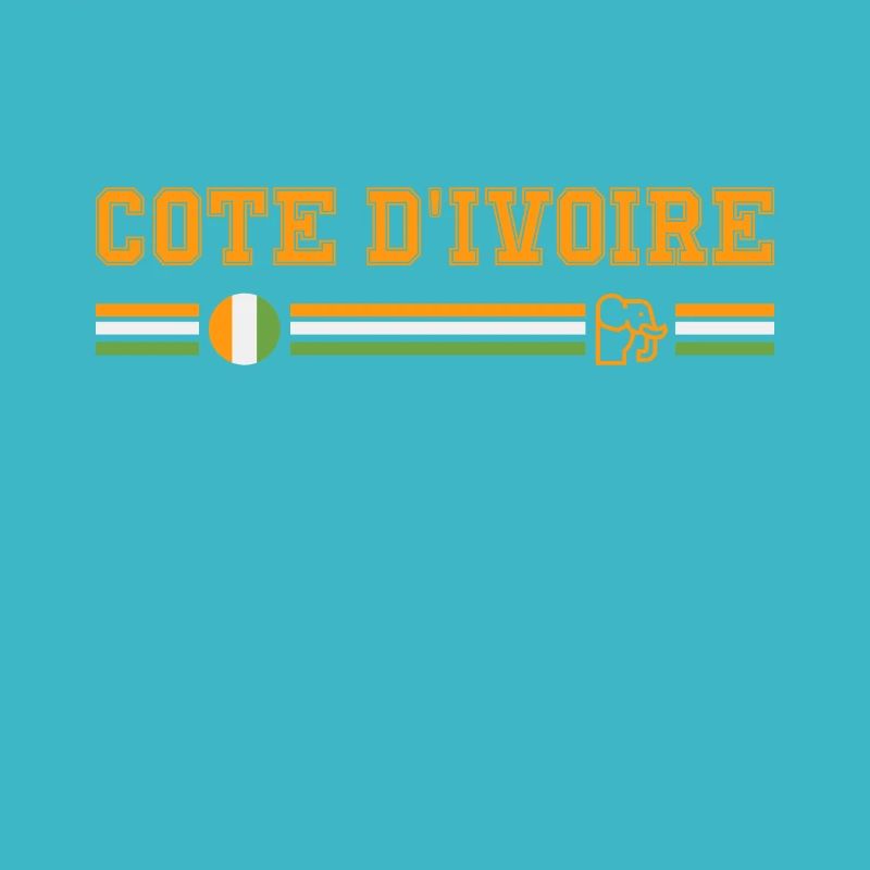 COTE D'IVOIRE drapeau et emblème. Supporters