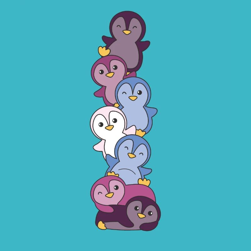 Drapeau non conforme Pride LGBTQ Pingouin mignon