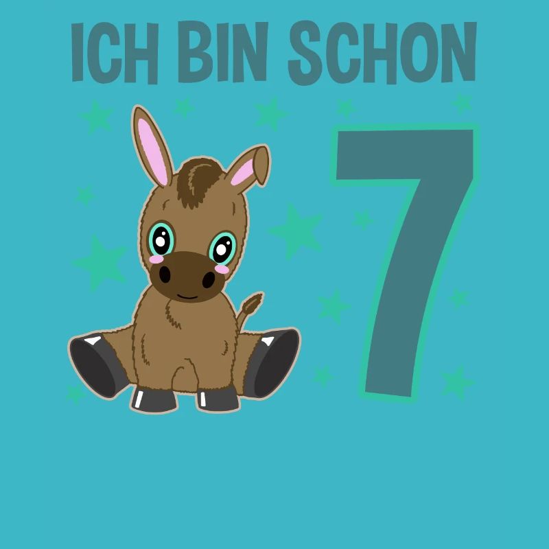 Siebenjährige Partyeselchen Glücksbringer