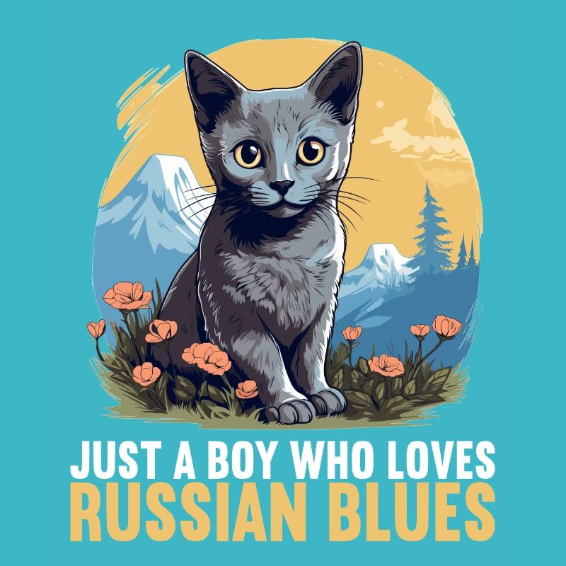 Russian Blue Cat Russisch Blau Katze