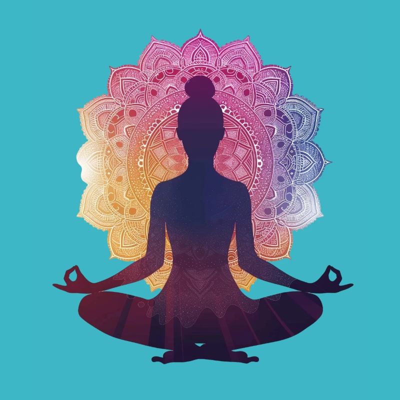 Silence dans la pose : une silhouette de yoga avec Manda