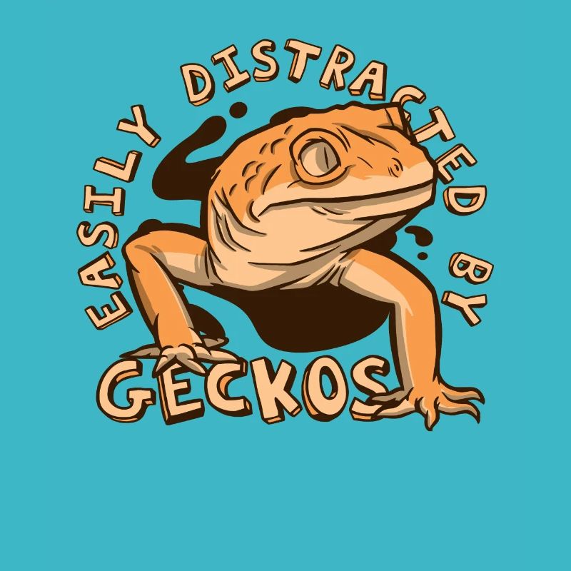 Easily Distracted By Geckos Crested Lizard