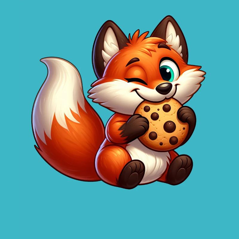 Mignon renard roux avec biscuit