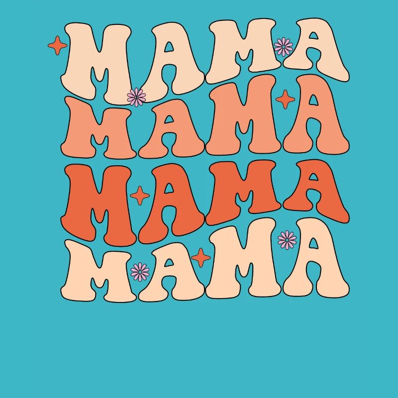 Mama Retro Groovy Vintage Muttertag Mama