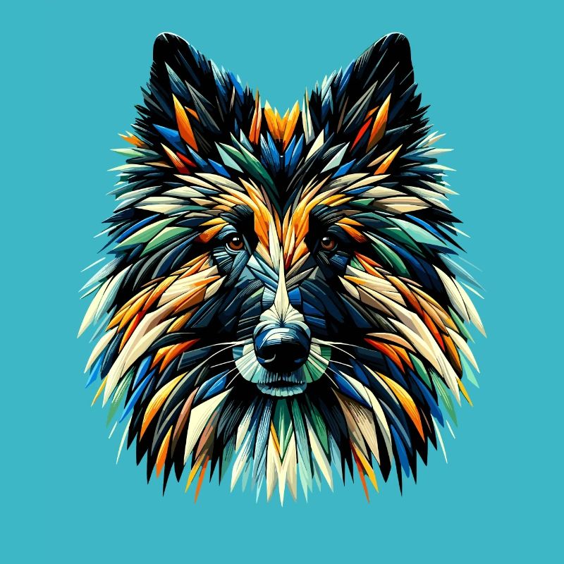 Polygon Art Belgian Sheepdog Groenendael Belgian