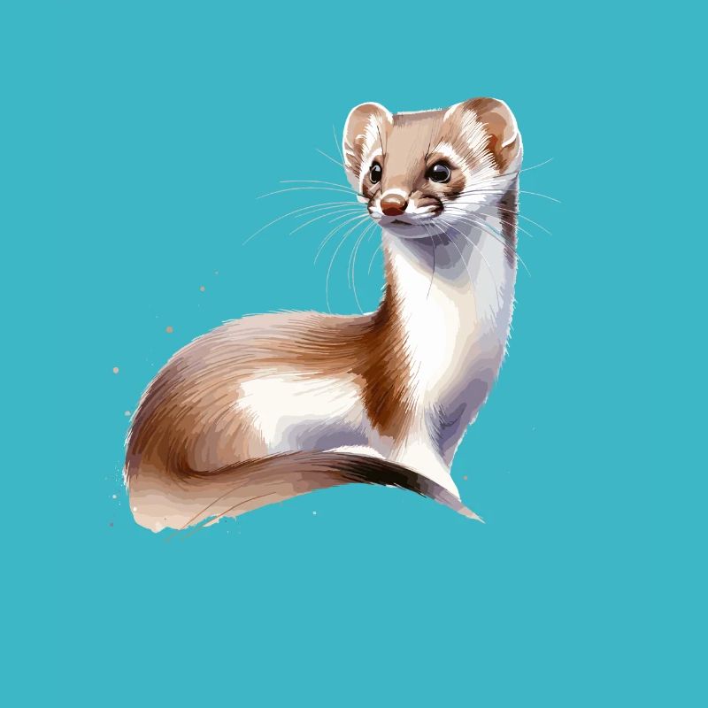 Watercolor Mouse Weasel