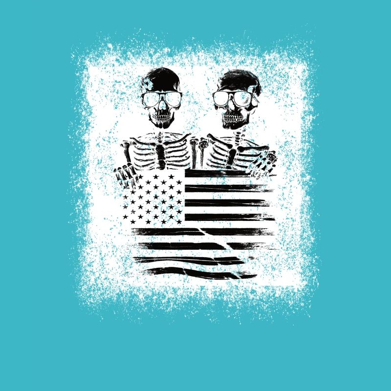 Conception du drapeau américain squelette