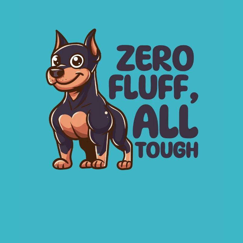 Null Flusen, alles zäh - Dobermann Hund