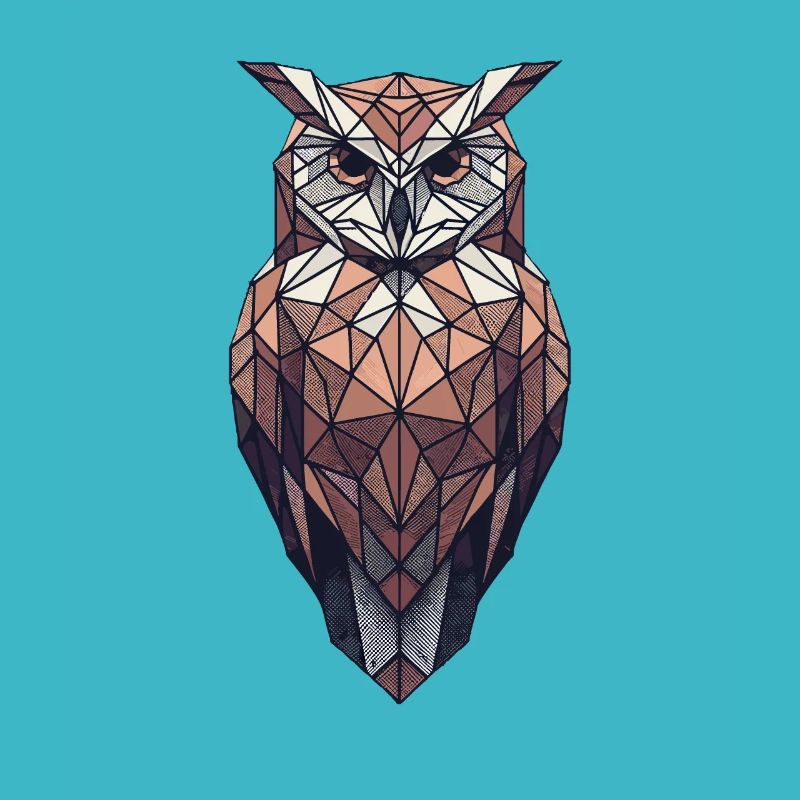 Geometrische Kunst, Eule, Vogel, Eulen, Eulen, Liebhaber