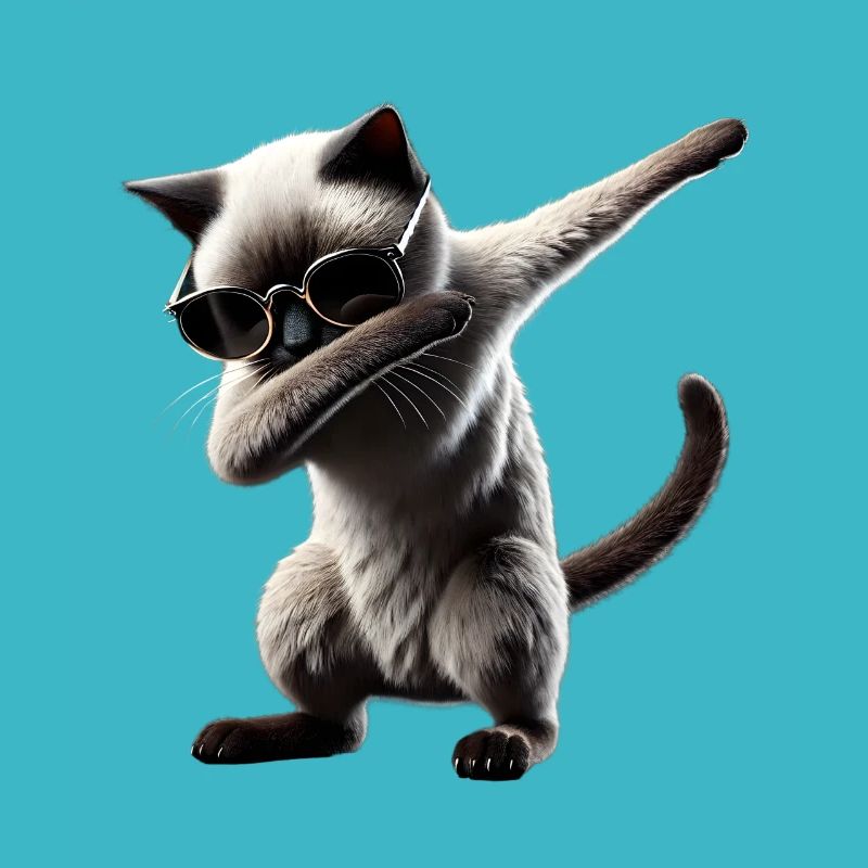 Dabbing Siamese Cat Motif Dab Cool Pets