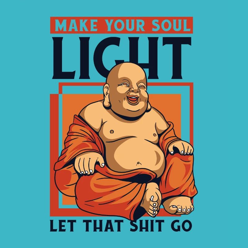 Faites de votre âme la lumière Statue de symbole bouddhiste