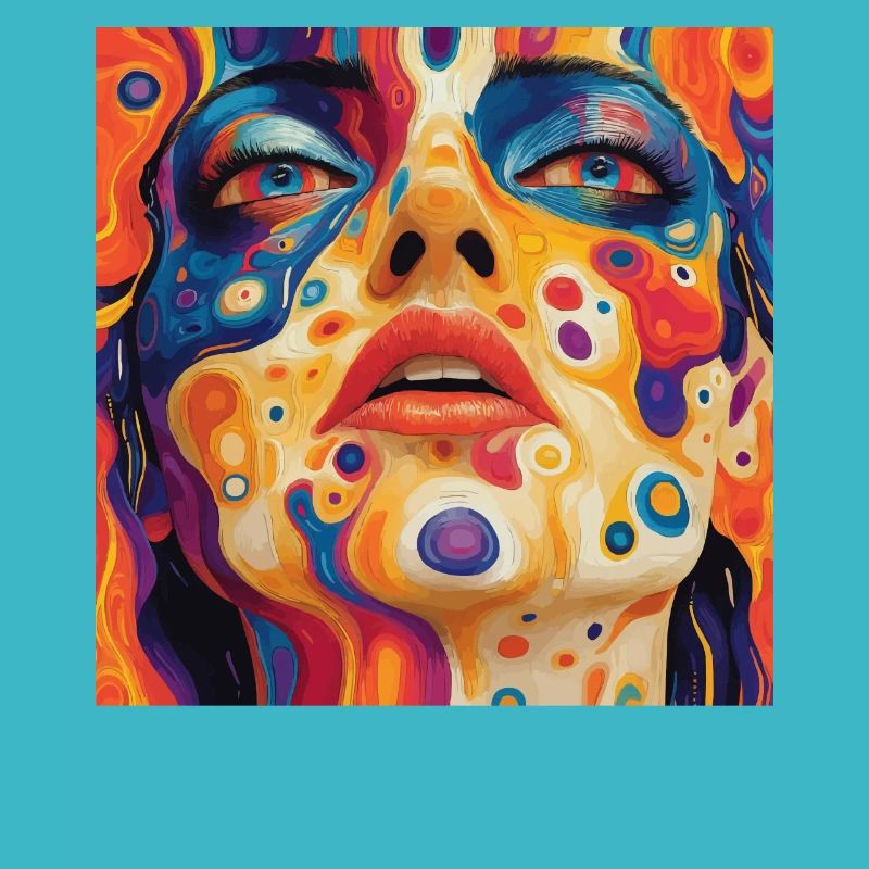 Psychedelic face colorful