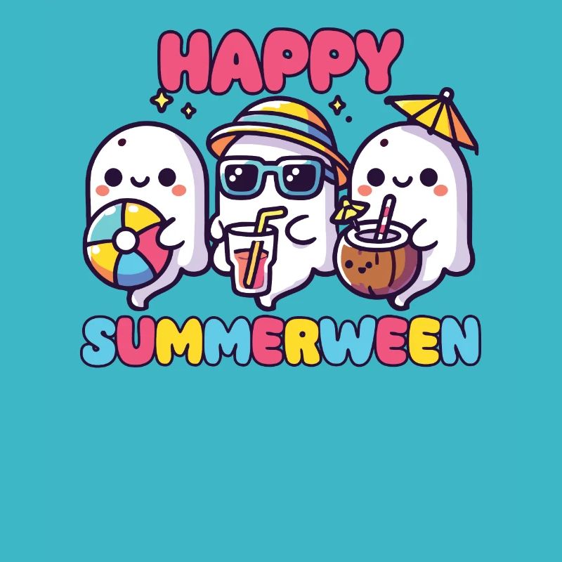 Happy Summerween Summer Halloween Ghost