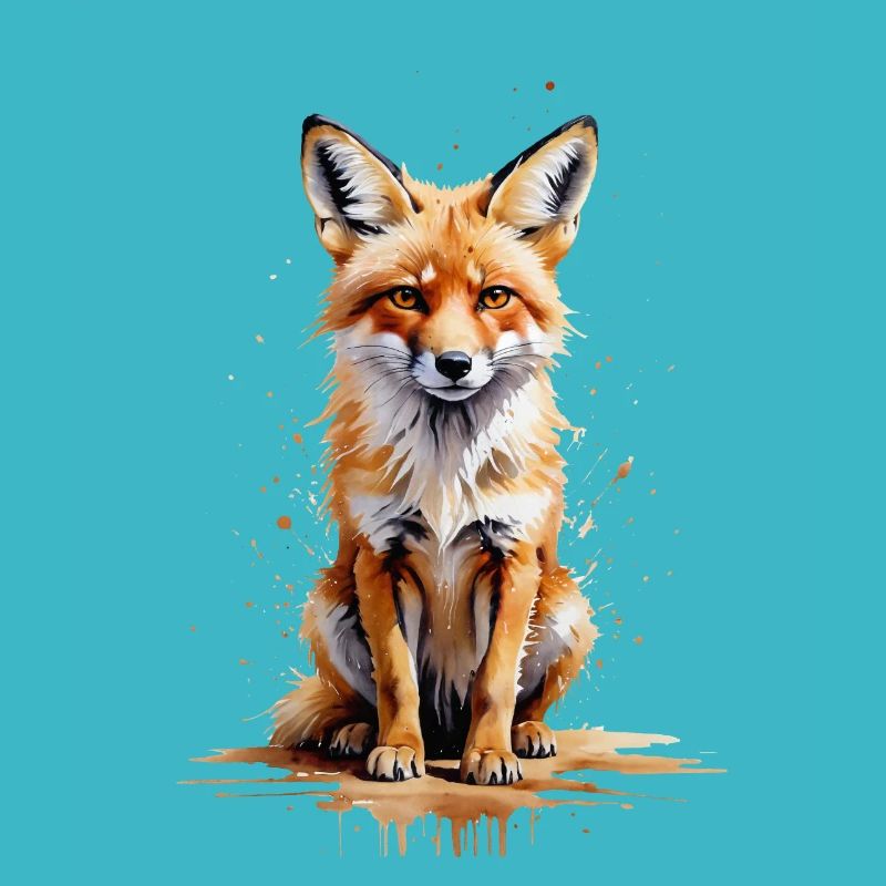 Fuchs Aquarell - Wilde Schönheit