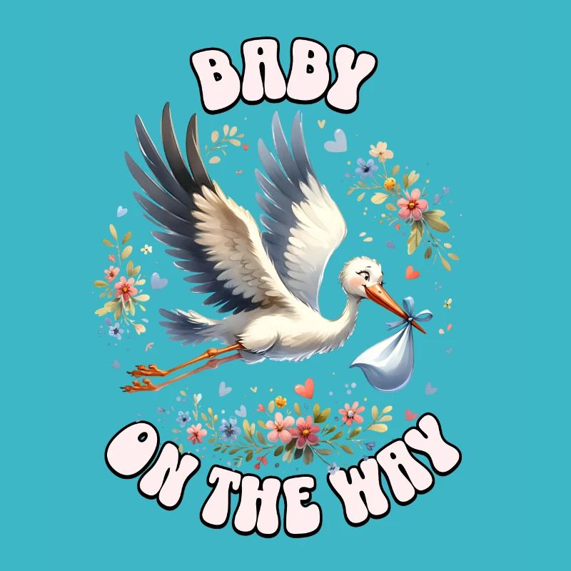 Werdende Mutter Storch bringt die schöne Nachricht