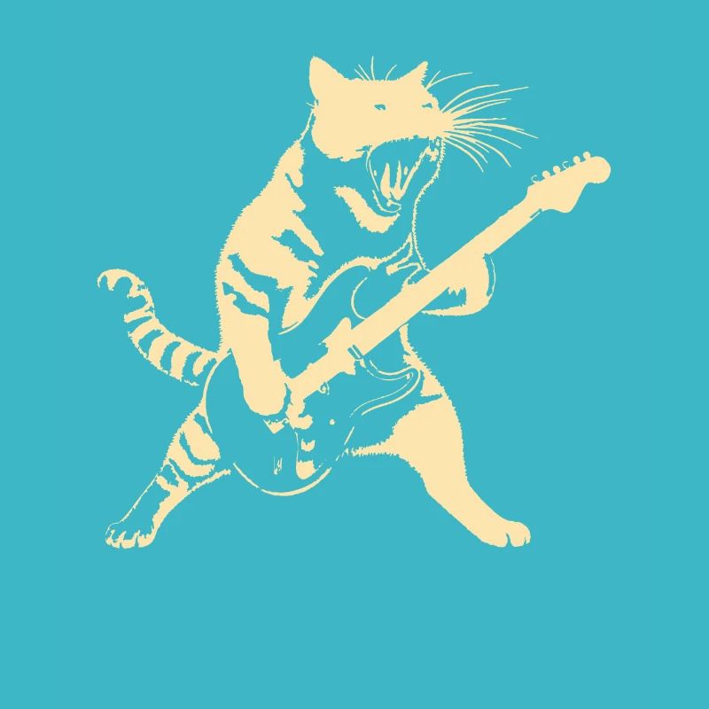 Rockin' Kitty Ein Cooles Design Mit Einer Katze