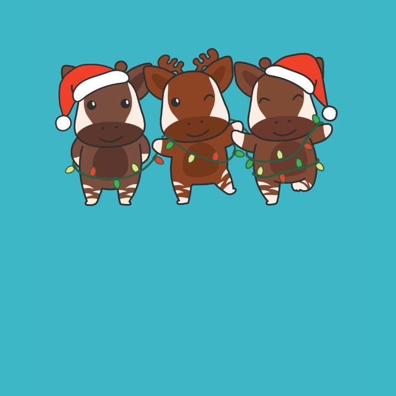 Okapi Noël Hiver Animaux Okapi