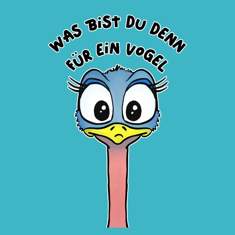 Vogel Straus süßer lustiger Vogel