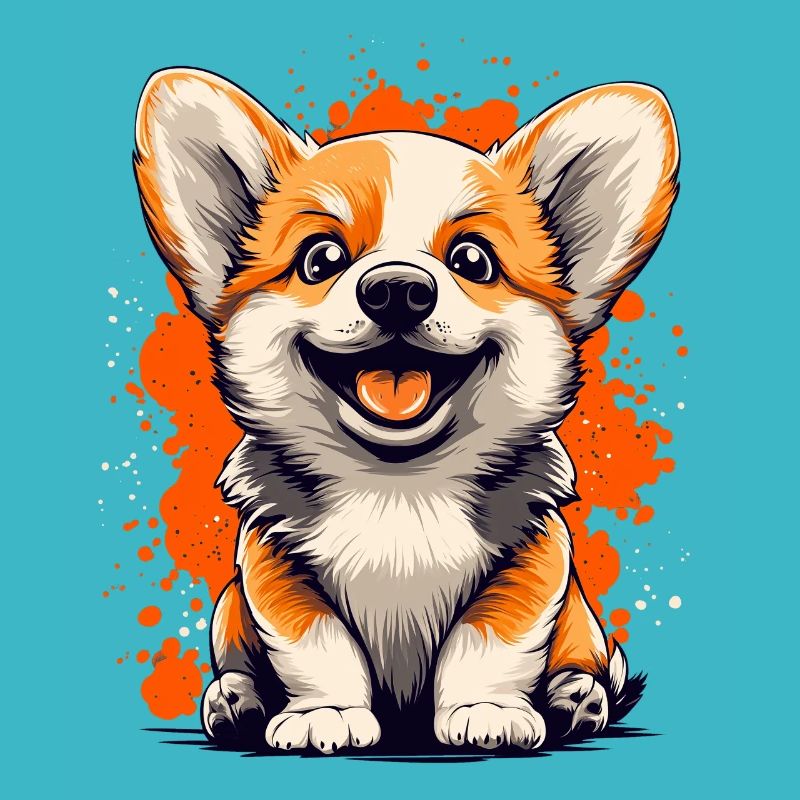 Corgi Welpe lustiger Hund Hunde