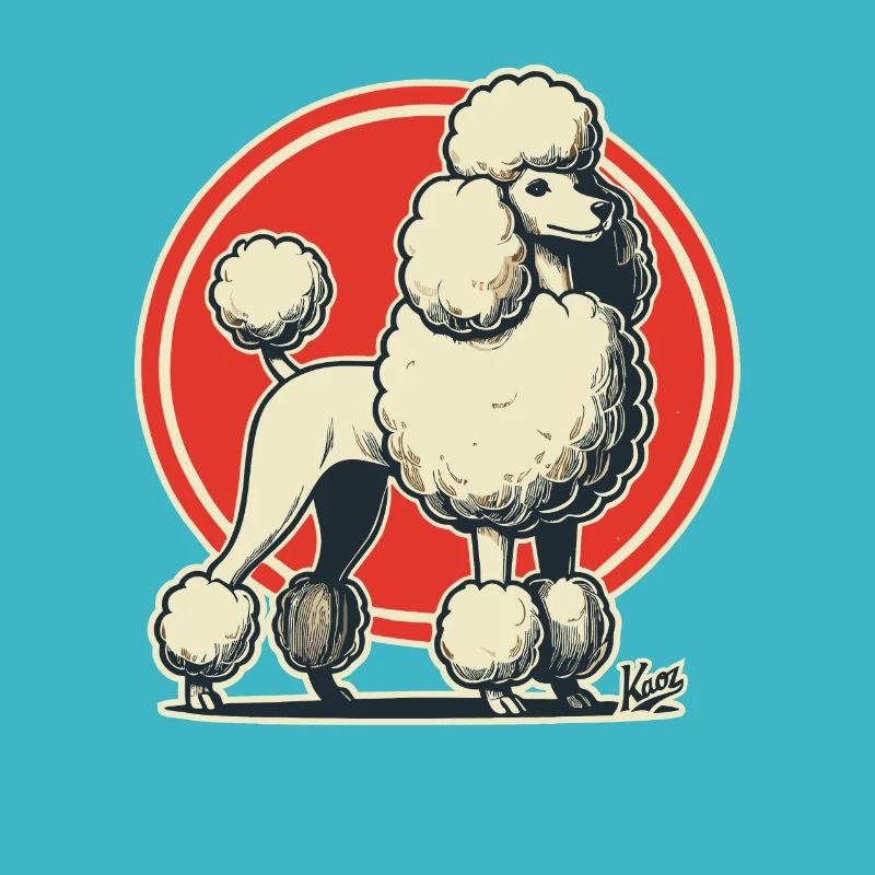 Caniche rétro majestueux