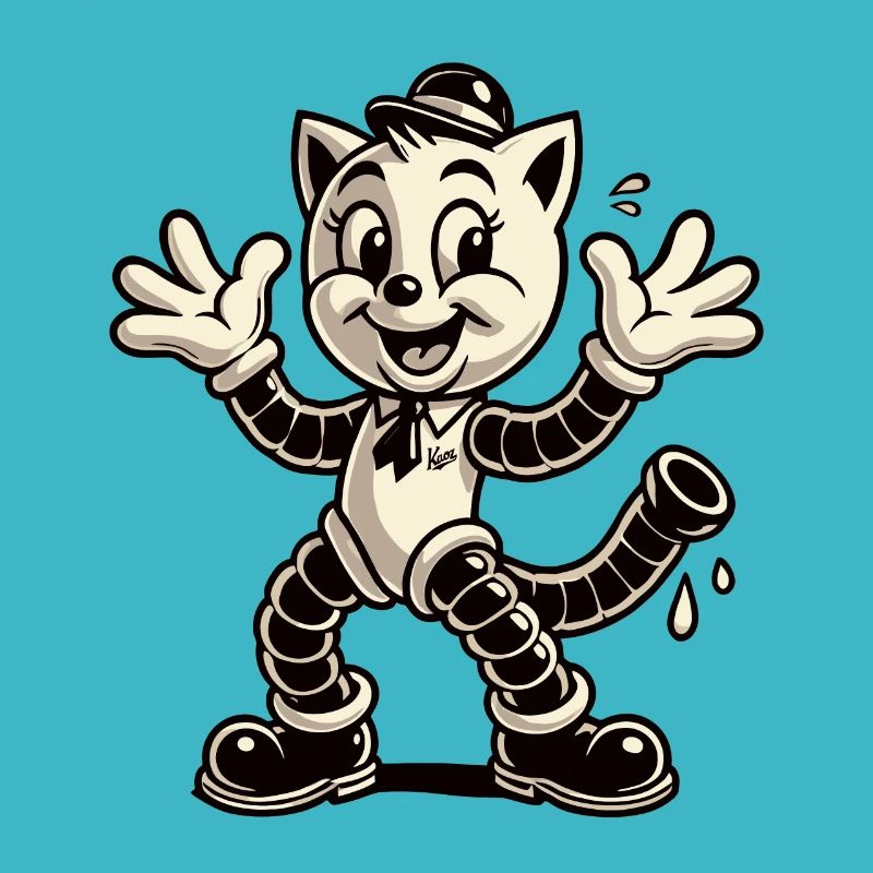 Retro Classic Rubberhose Cat