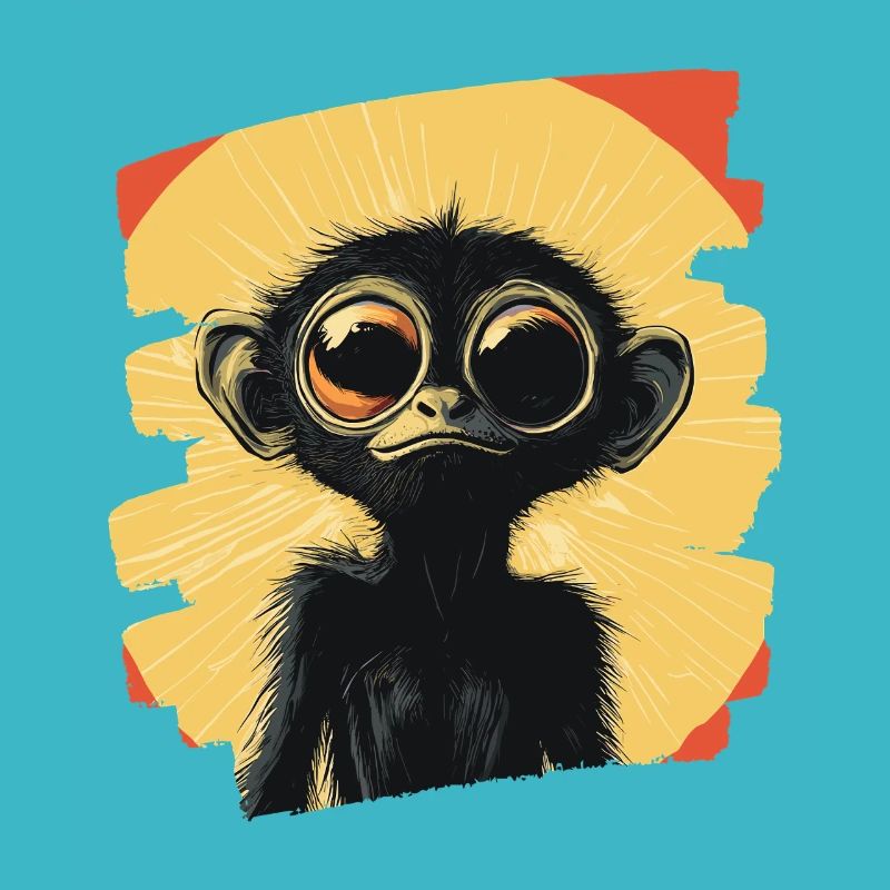 Singe araignée rétro