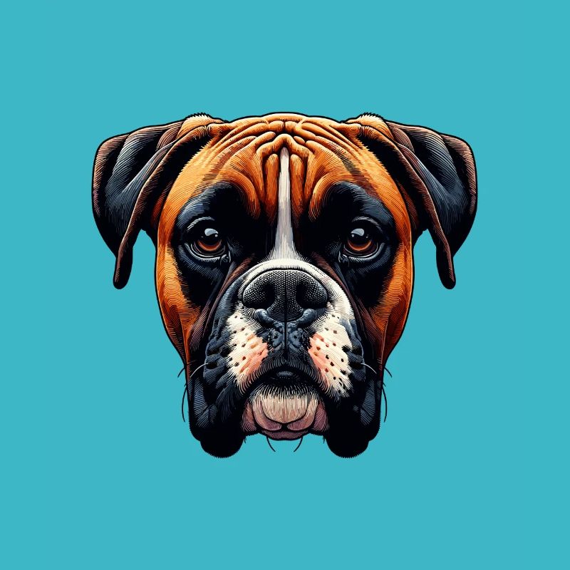 Visage de chien - Boxer
