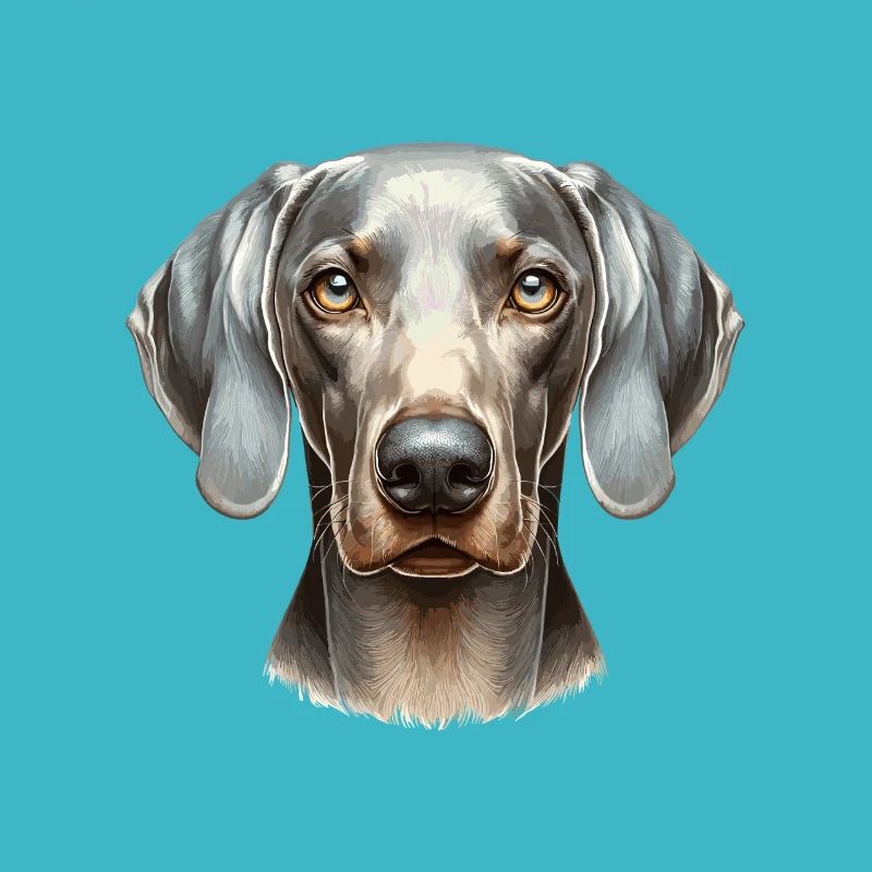 Visage de chien - Braque de Weimar