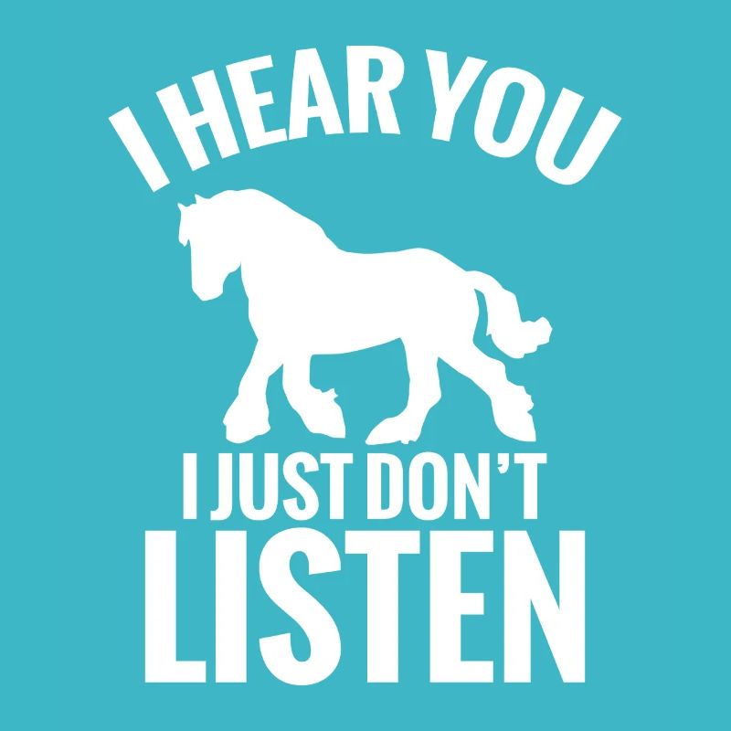 Cheval Percheron Je t’entends, je n’entends tout simplement pas