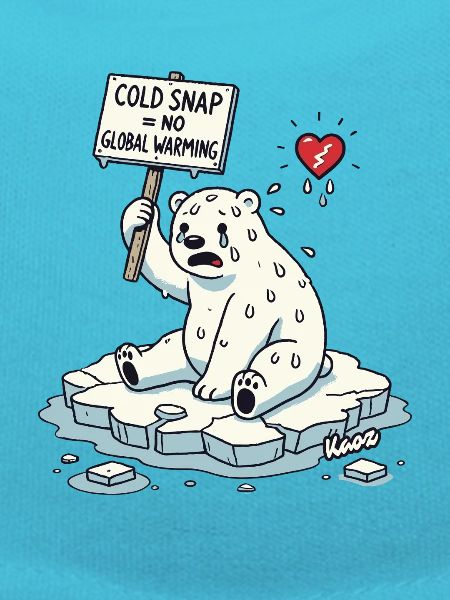 Schwitzender Eisbär Klimawandel Protest