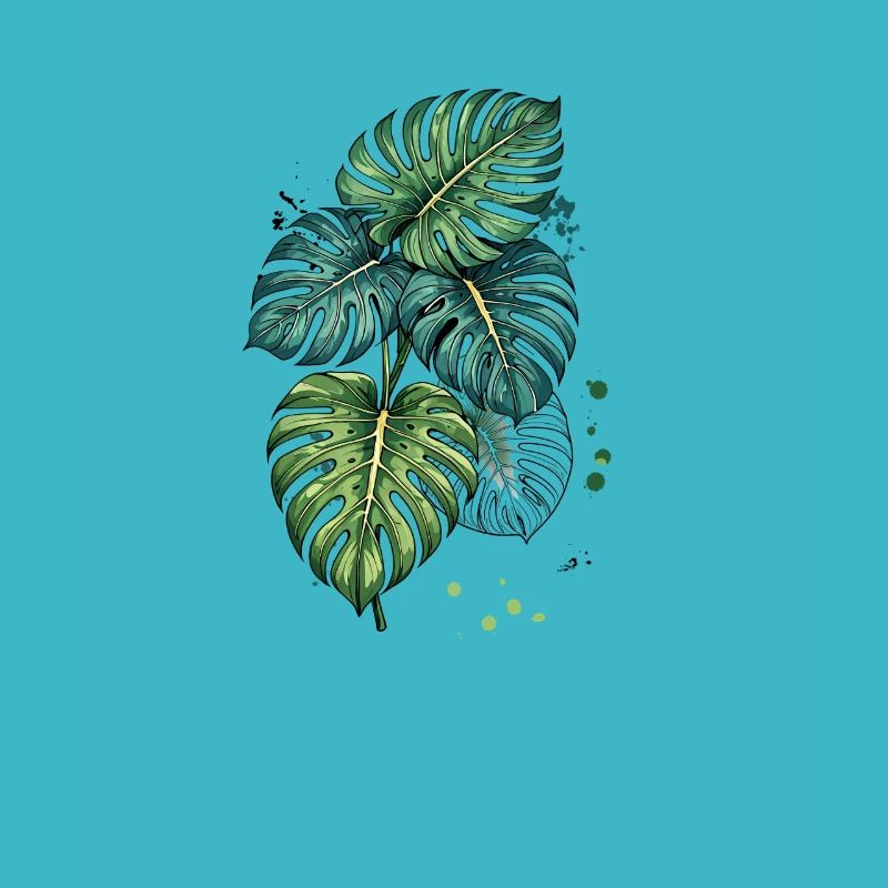 Monstera Bloom avec éclaboussures
