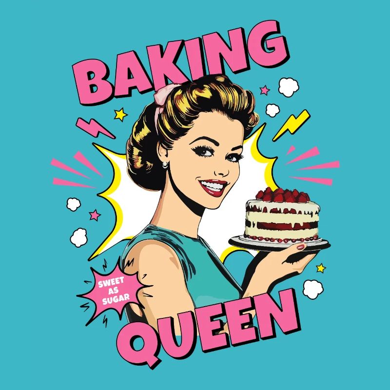 Cuisson Gâteau Cuisson Reine Cuisson Fée Boulanger Pop Art
