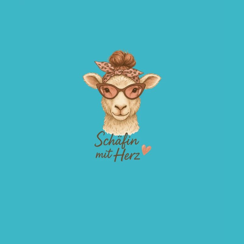 Shepherdess with a heart – funny design for