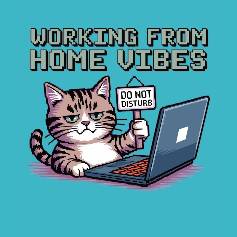 Bureau à domicile avec style et chat