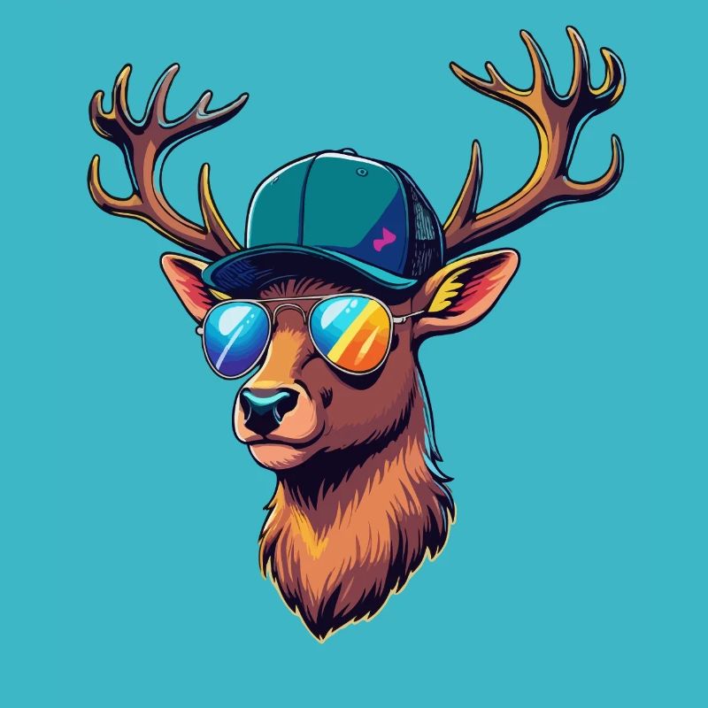 Cool Deer Deer Head Hunter Hunting Wild Forest