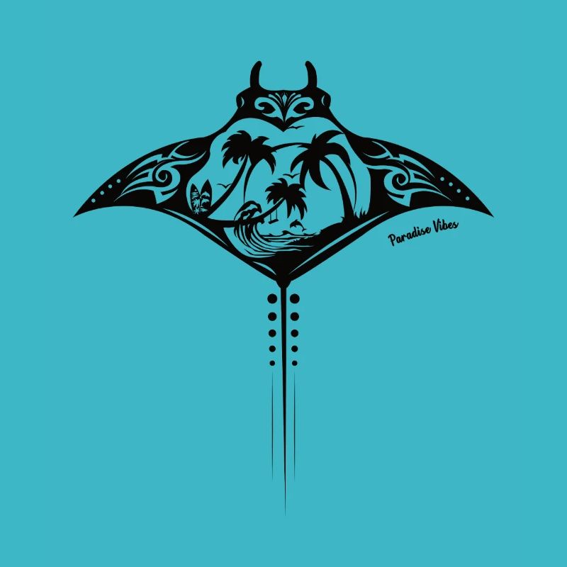 Manta Ray, Devil Ray, Tribal, Vacation, Beach