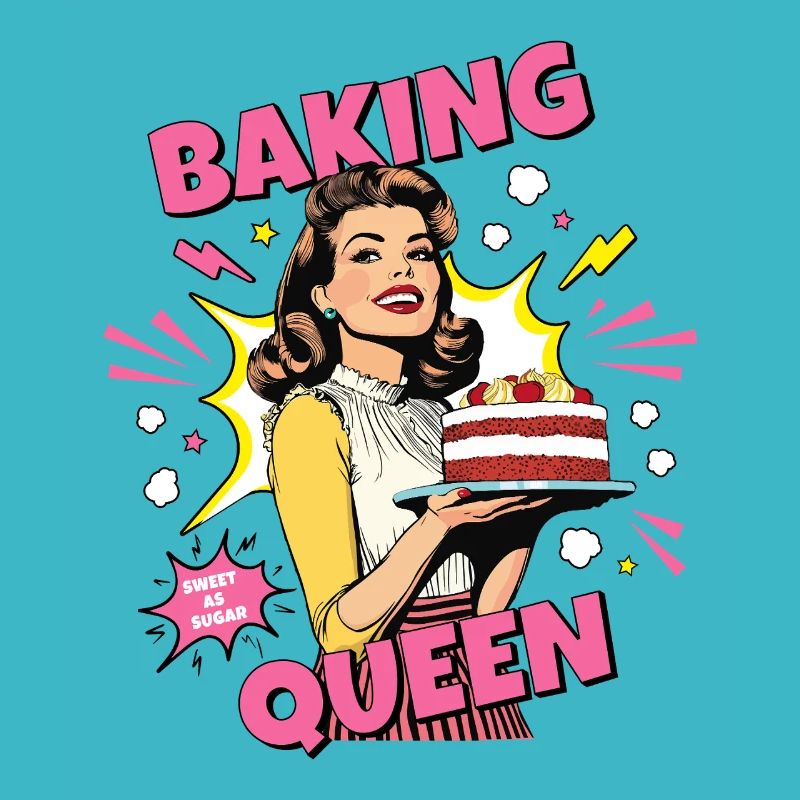 Cuisson Gâteau Cuisson Reine Cuisson Fée Boulanger Pop Art