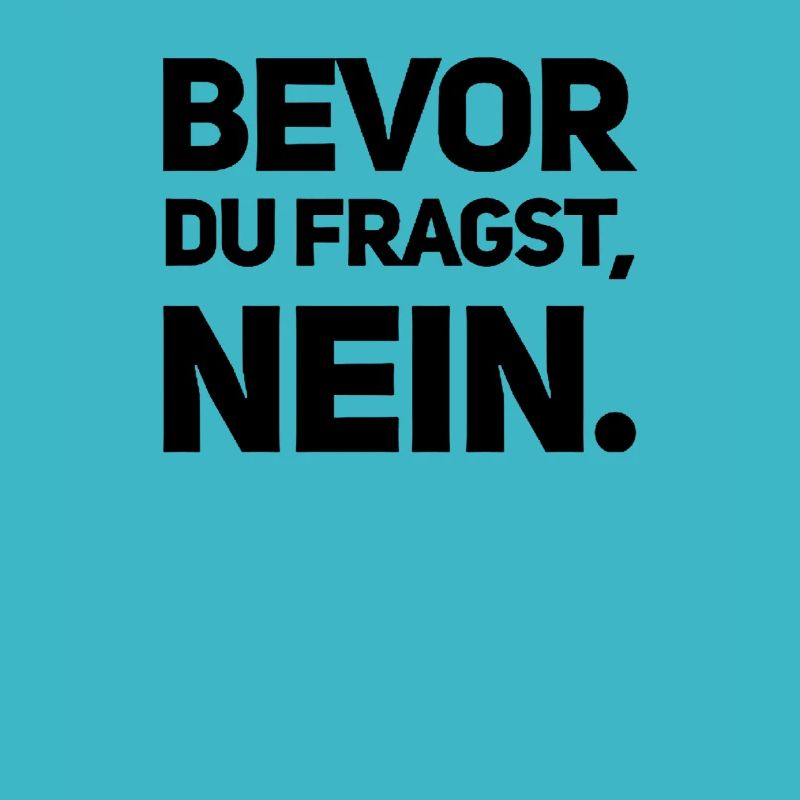 BEVOR DU FRAGST: NEIN!