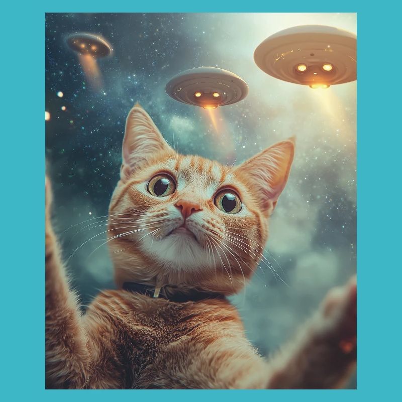 Cat Selfie UFO