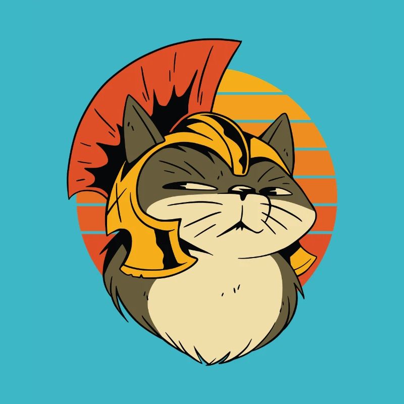 Römische Gladiatorkatze Illustration